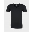 Short Sleeve V-neck T-shirt - Sort