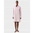 Luna Organic Cotton Oxford Nightshirt - Pink/white