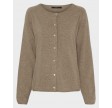Eva Cashmere Cardigan - Taupe Melange