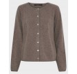 Eva Cashmere Cardigan - Ash Brown Melange