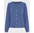 Eva Cashmere Cardigan - Royal Blue Melange