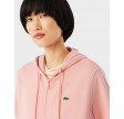 Zipped Fleece Hoodie Women - Coral Pink
