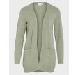 Viril open L/S knit cardigan - Oli Green 