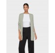 Viril open L/S knit cardigan - Oli Green 