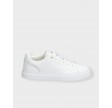 Feminine cupsole leather sneakers - White