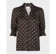 Diana Dot Blouse - Dark Brown