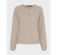Cashmere/wool cardigan - Cream melange