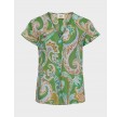 Lotta top - Grass green paisley