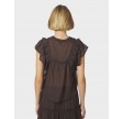 Jayla S Voile Top - Dark brown