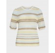 Vimina o-neck stripe knit top - Pastel