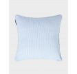 Striped organic cotton pillow - Blue/white