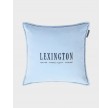 Logo organic cotton velvet pillow - Blue