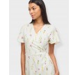 Vilovie S/S Wrap Dress - Snow White/Lore