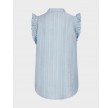 Reggie frill top - Pale blue