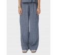 Heifa emb stripe pants - Blue