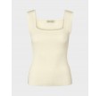Noa reverse knit top - White