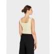 Noa reverse knit top - Soft yellow