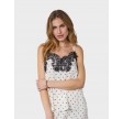 Ameli Dot Lace Singlet - Off White