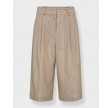 Nadine Pleat Bermuda - Biscuit