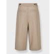 Nadine Pleat Bermuda - Biscuit