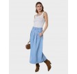 Tilly Anya pleat skirt - Fade denim