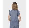 Siona emb stripe top - Blue