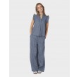 Siona emb stripe top - Blue