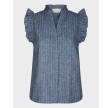 Siona emb stripe top - Blue