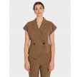 Solveig vest - Dark Sand
