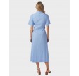 Baia Stripe Poplin Dress - Light Blue