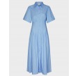 Baia Stripe Poplin Dress - Light Blue