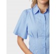 Baia Stripe Poplin Dress - Light Blue