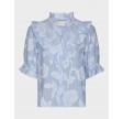 Manet Jacquard Blouse - Light Blue