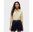 Summer poplin regular shirt - Licorice citronella