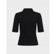 Drew polo melange top - Black
