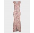 Zella Chiffon Print Dress - Dusty Pink