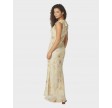 Zella Chiffon Print Dress - Dusty Yellow