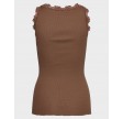 Babette silk top long - Coca Mocha