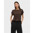 Viellette Satin Top - Coffee Bean