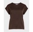 Viellette Satin Top - Coffee Bean