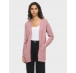 Viril open L/S knit cardigan - Nostalgia Rose