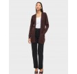 Viril open L/S knit cardigan - Coffee Bean
