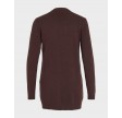 Viril open L/S knit cardigan - Coffee Bean