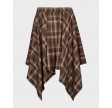 Dagny Check Tie Skirt - Brown