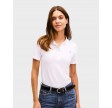 Slim pique polo - White
