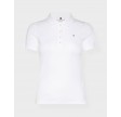 Slim pique polo - White