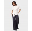 Oriane pleat tie tee - White