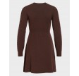 Vikerry O-Neck L/S Kable Knit Dress - Coffee Bean