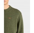 Crewneck Uld Striktrøje - Army