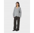 Melli fluffy knit blouse - Grey melange
